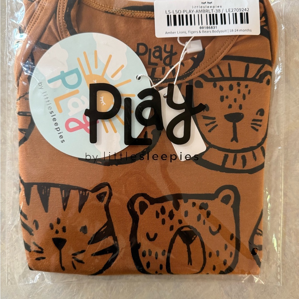 Little Sleepies Brown Animal Print Bodysuit